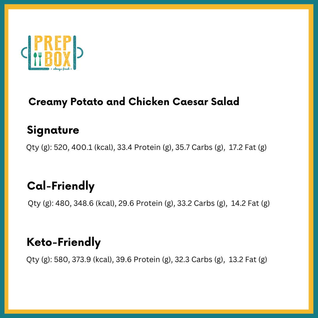 Creamy Potato and Chicken Caesar Salad