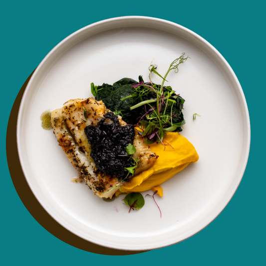 Baked Atlantic Cod Fish with Olive Tapenade